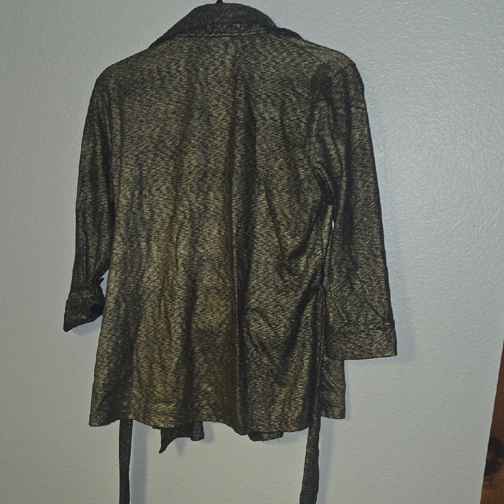 Pendleton Metallic Gold Wrap Blouse - image 6